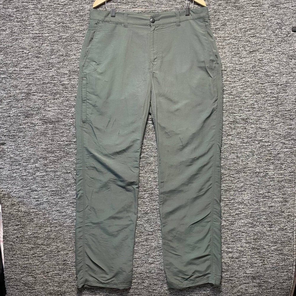 REI Co-op Mens Hiking Pants 36x34 Olive Green‎ Lightweight Nylon Outdoor Travel